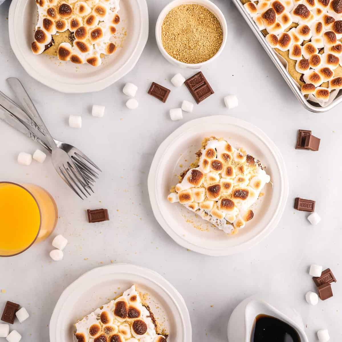 Pancakes en Plaque aux S’mores