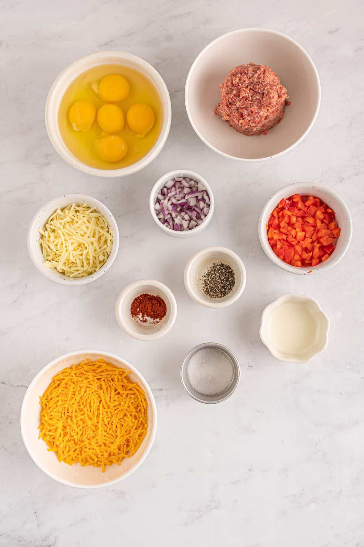 Ingrédients nécessaires pour la recette.
