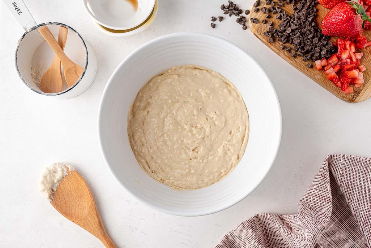 Pâte à pancakes sans garnitures.
