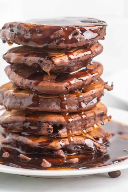 Pancakes au chocolat moelleux aux pépites de chocolat