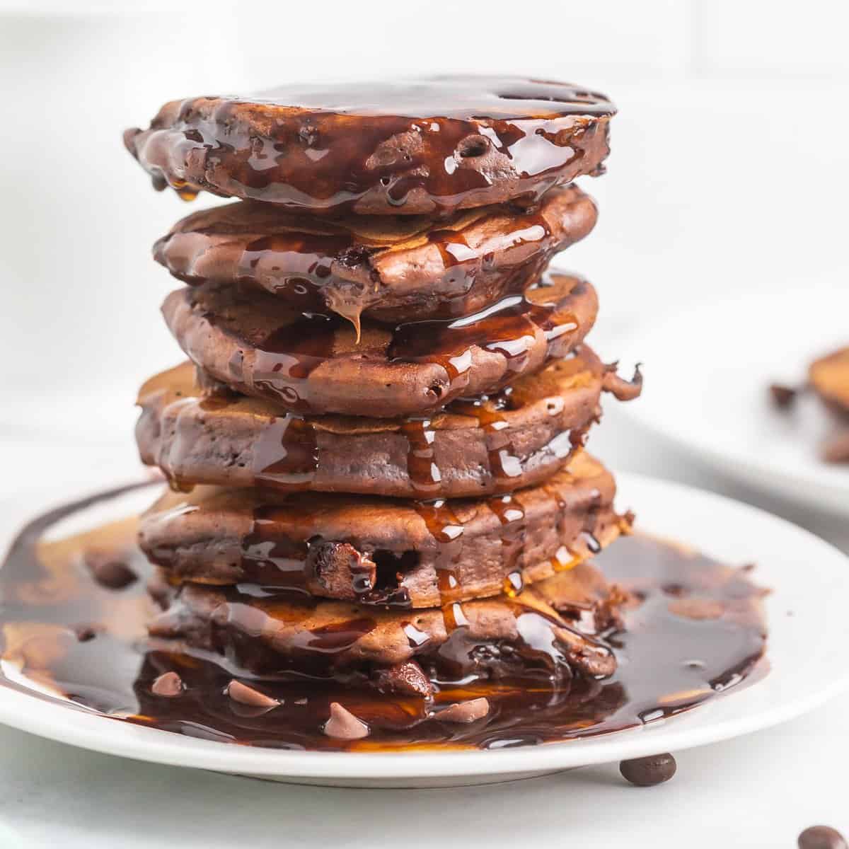 Pancakes au chocolat moelleux aux pépites de chocolat