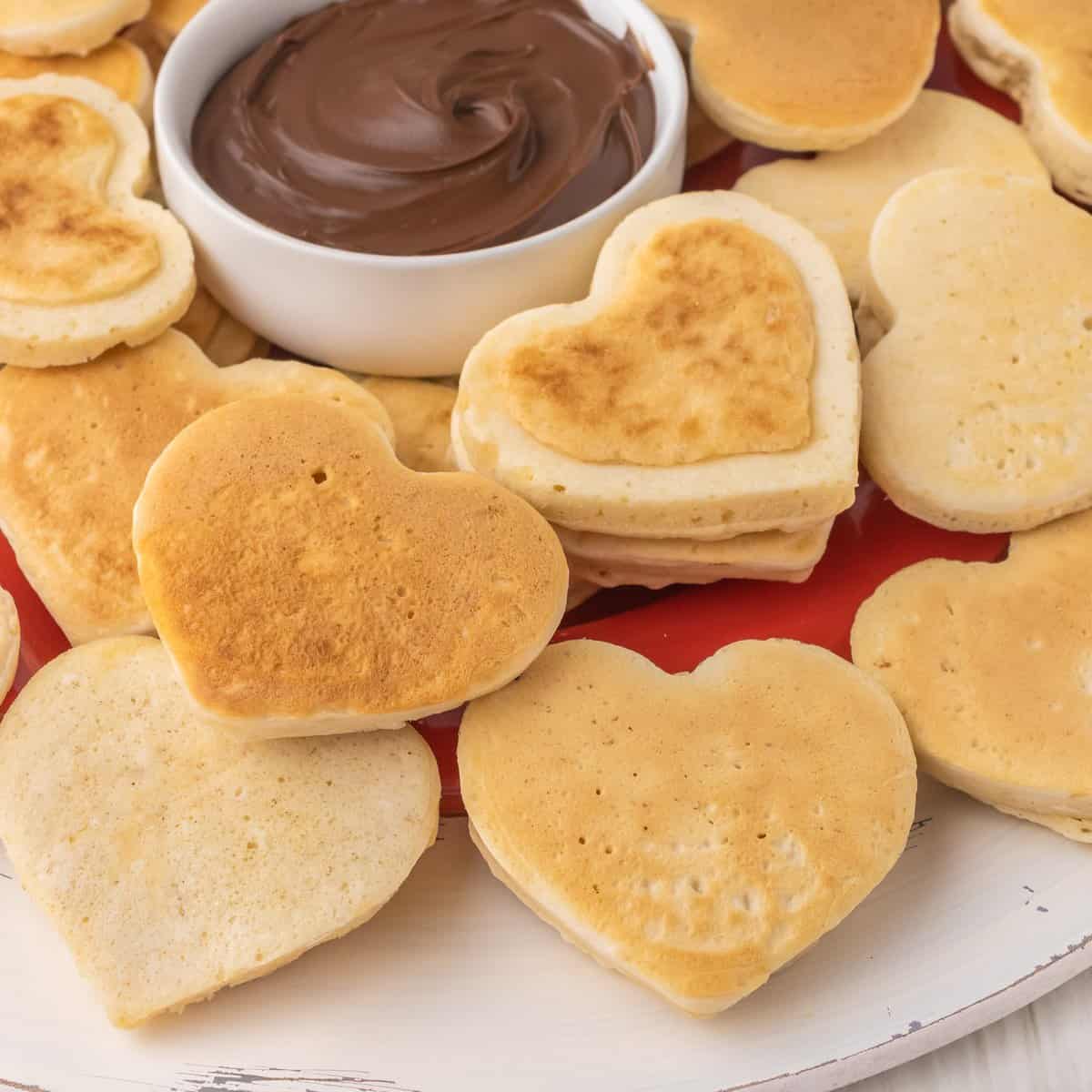Mini Pancakes en forme de cœur