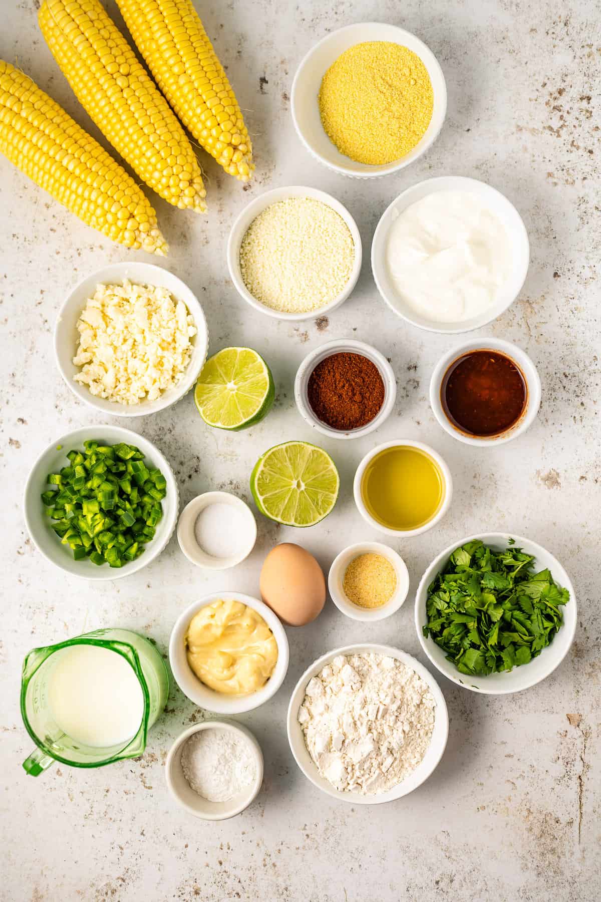 Ingrédients nécessaires à la recette.