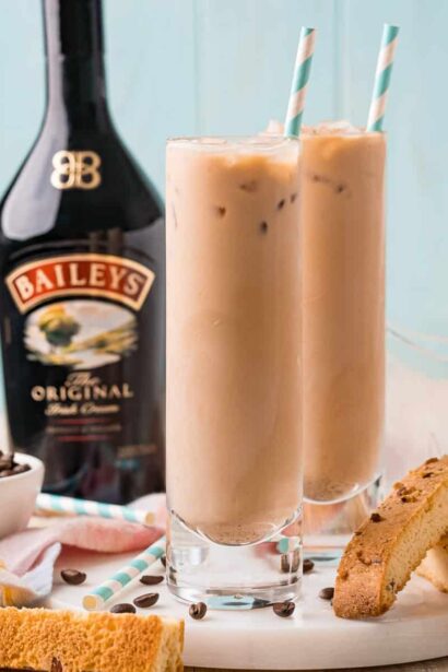 Latte glacé à la crème irlandaise