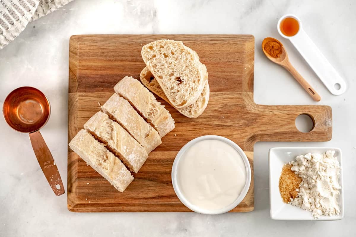 Ingrédients nécessaires pour la recette.