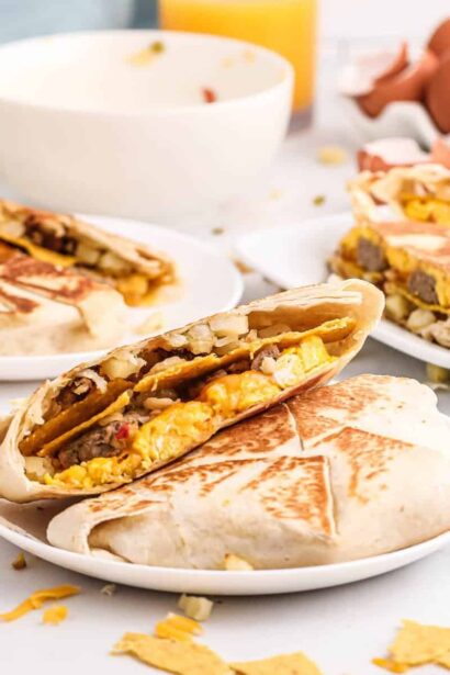 Wraps de Petit-Déjeuner – saucisse & fromage