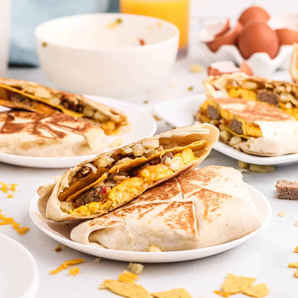 Wraps de Petit-Déjeuner – saucisse & fromage