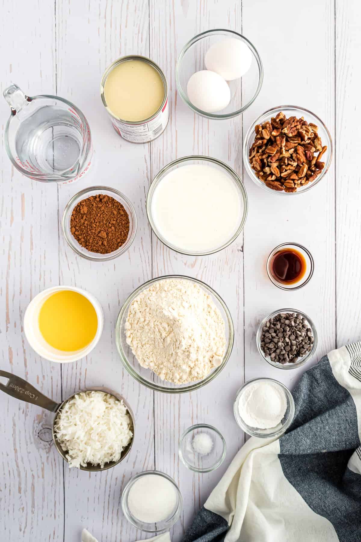 Vue d'ensemble des ingrédients nécessaires pour la recette.