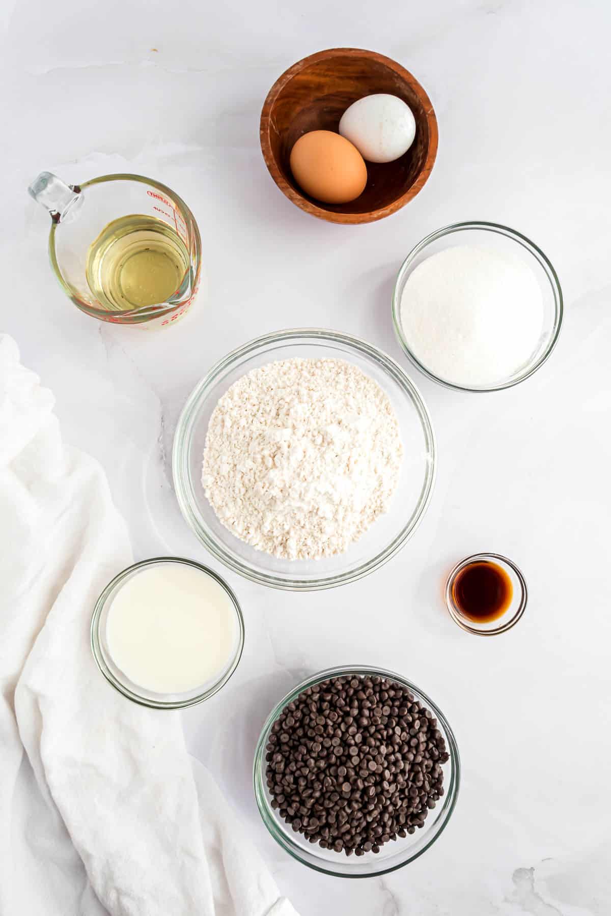 Ingrédients nécessaires pour la recette.