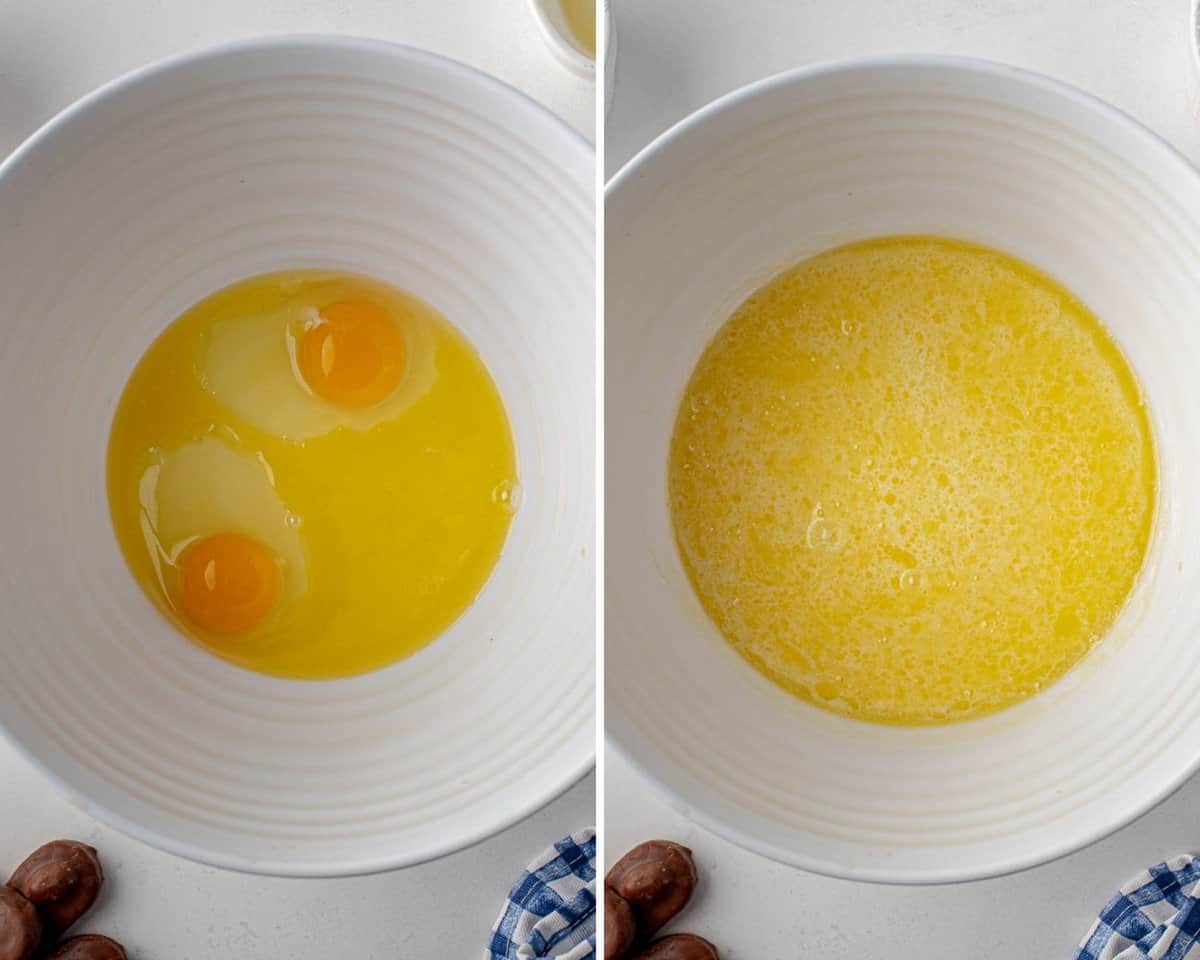 Ingrédients humides pour les pancakes.