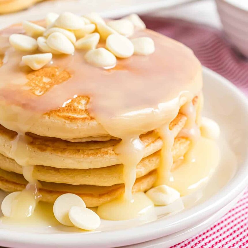 Pancakes au chocolat blanc