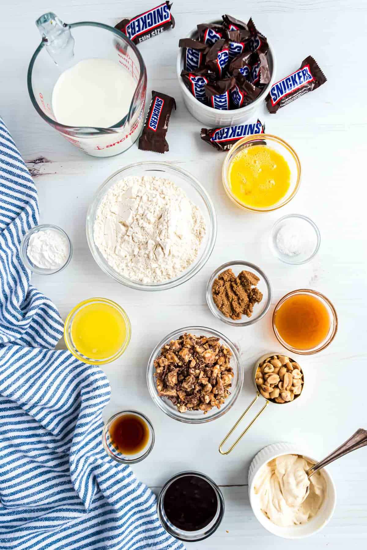 Ingrédients nécessaires pour la recette.