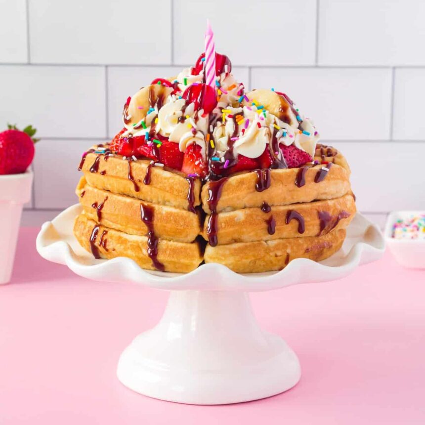 Gaufres à la banane split