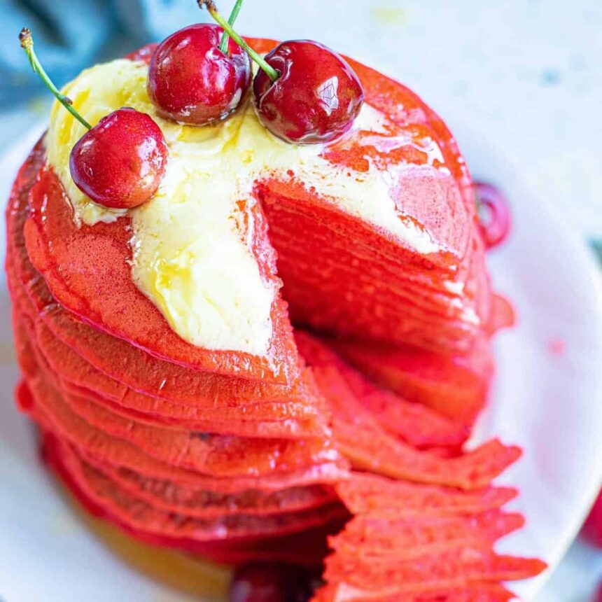 Pancakes en velours rouge