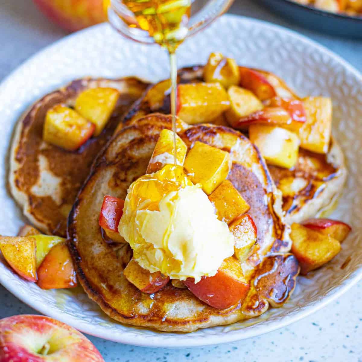 Pancakes aux Pommes Véganes