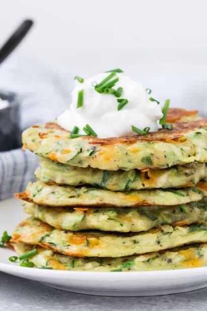 Beignets de Courgettes au Cheddar et à la Ciboulette