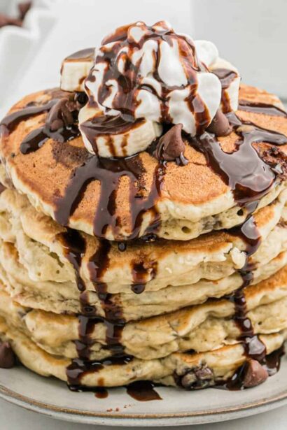 Pancakes aux Pépites de Chocolat et Banane