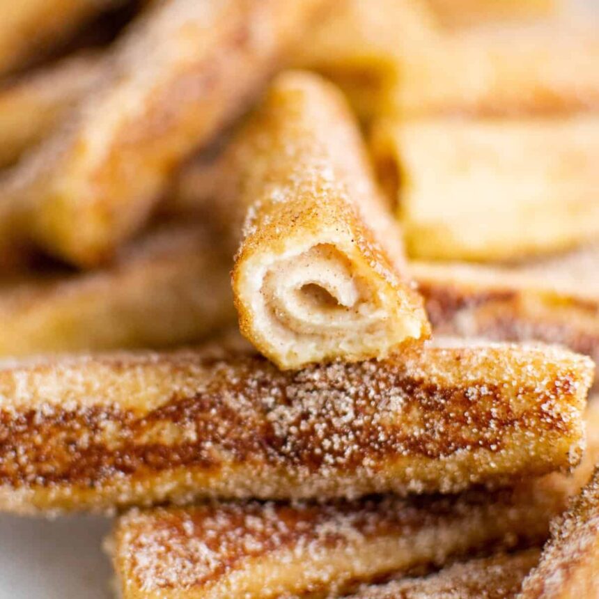 Pancakes roulés façon pain perdu