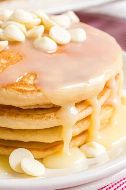 Pancakes au chocolat blanc