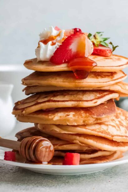 Pancakes ricotta aux fraises