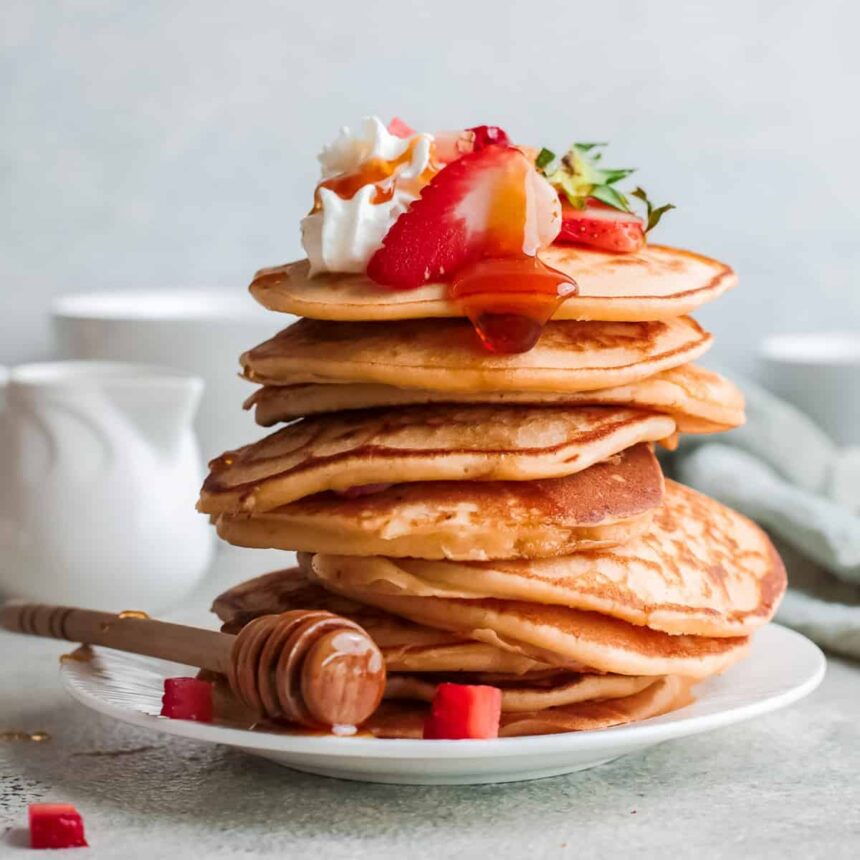 Pancakes ricotta aux fraises