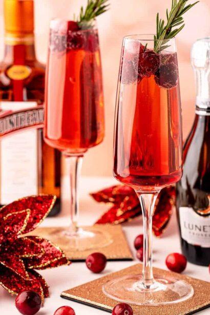Poinsettia : Cocktail festif Canneberge & Champagne