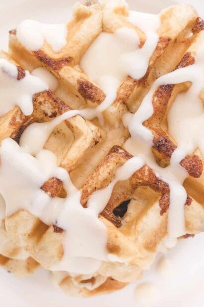 Gaufres façon Cinnamon Roll