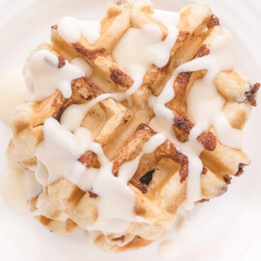 Gaufres façon Cinnamon Roll