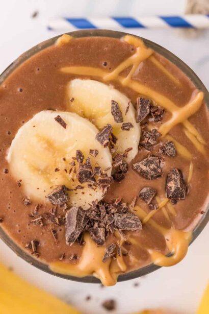 Smoothie Chocolaté au Beurre de Cacahuète