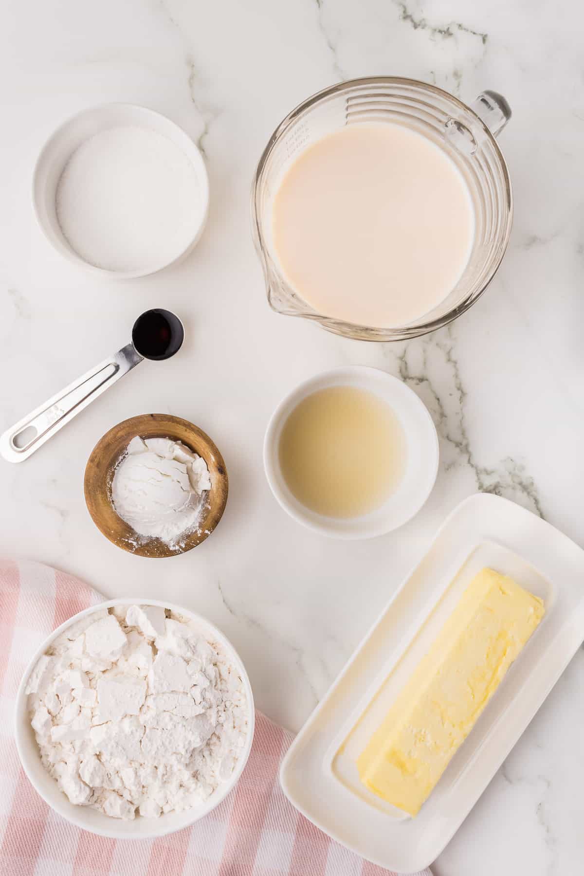 Ingrédients nécessaires pour la recette.