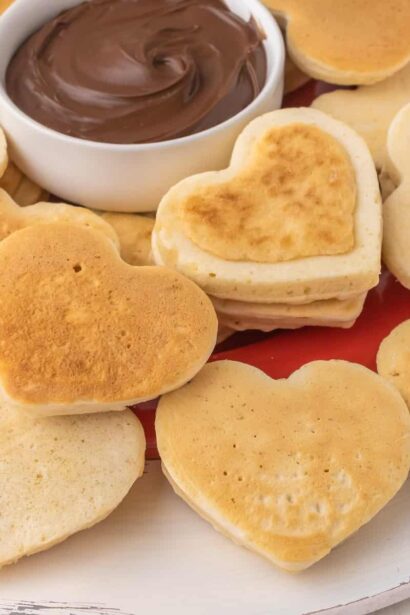Mini Pancakes en Forme de Cœur