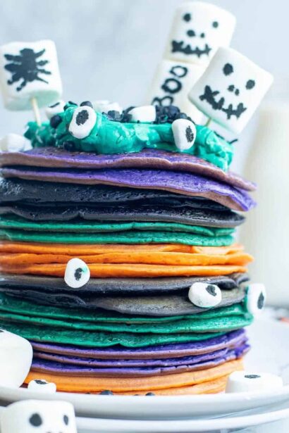 Pancakes d’Halloween aux Chamallows