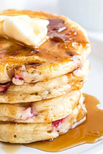 Pancakes au babeurre et aux fraises