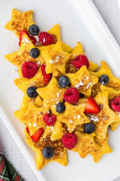 Sapin de Noël en pain perdu