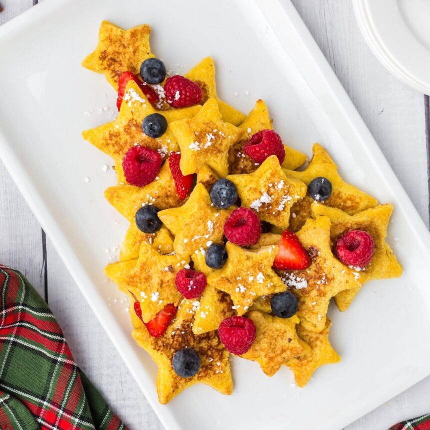 Sapin de Noël en pain perdu