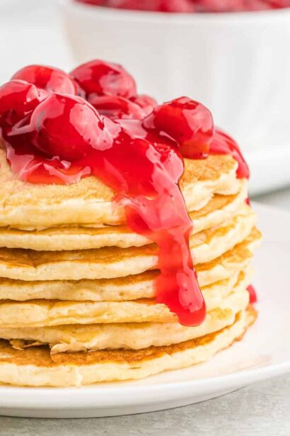 Pancakes façon tarte aux cerises