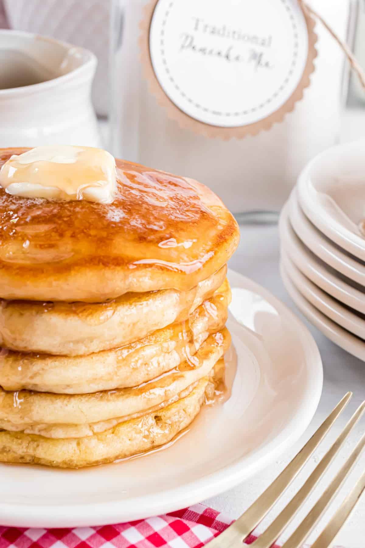Pancakes réalisés avec le mélange.