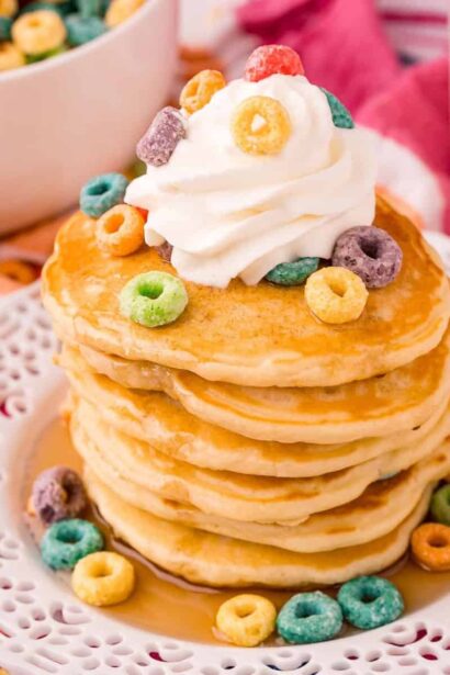 Pancakes aux Froot Loops