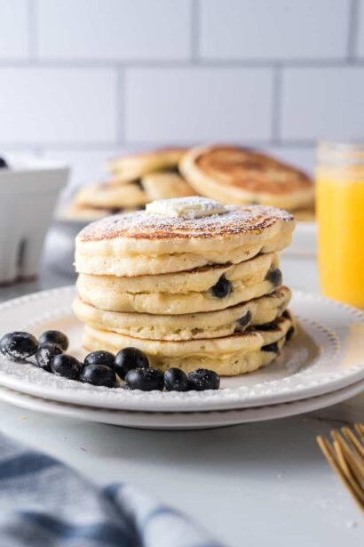 Les Meilleurs Pancakes Classiques aux Myrtilles